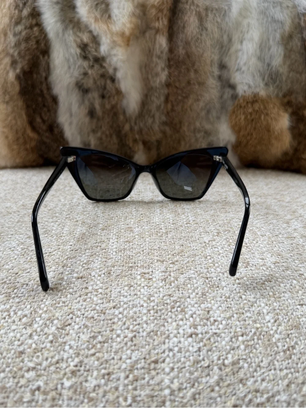 Saint Laurent Black Cat-Eye Sunglasses